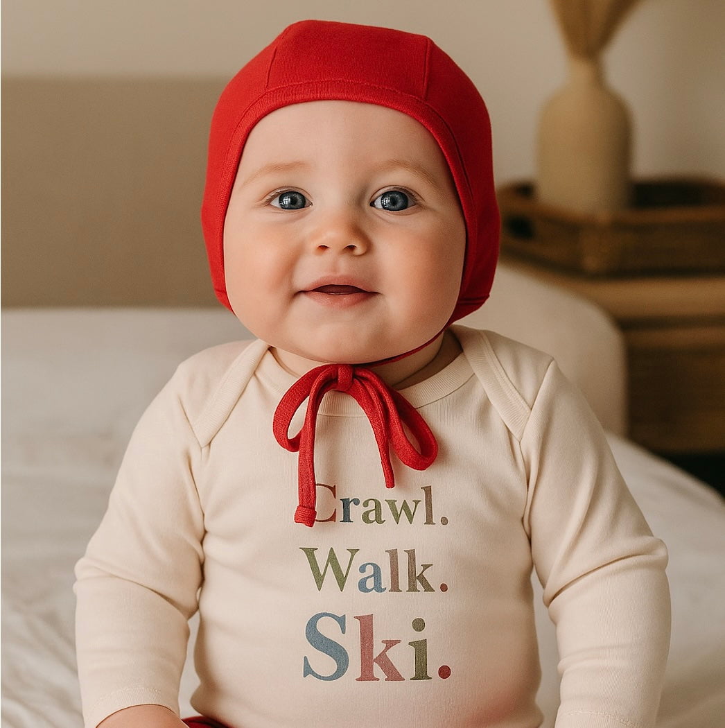 bonnet hat | scarlet red