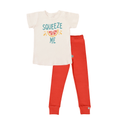 short sleeve pajama set | squeeze me